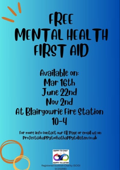 Free Mental Health First Aid - Happy to Chat, Happy to Listen